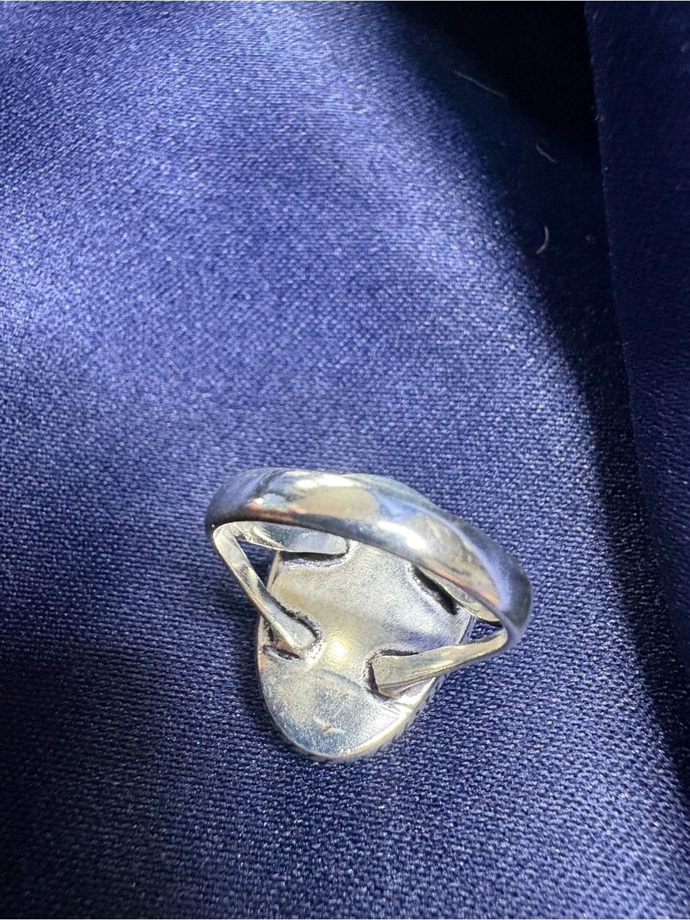Ring Sterling Silver Genuine Turquoise Teardrop Oblong Boho Statement - Picture 3 of 8